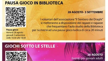 «Giochi sotto le stelle» e «Pausa gioco in Biblioteca» – Biblioteca Civica di Este (Il Sentiero dei Draghi)